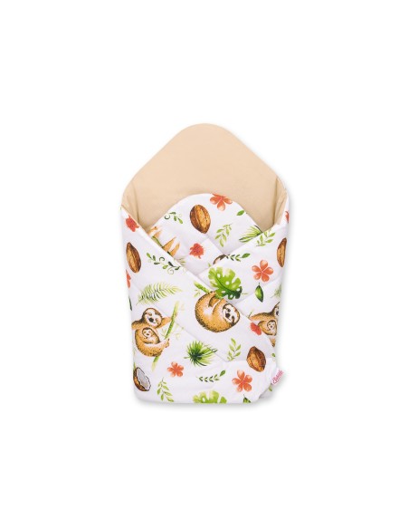 Baby nest with stiffening - sloths beige/beige