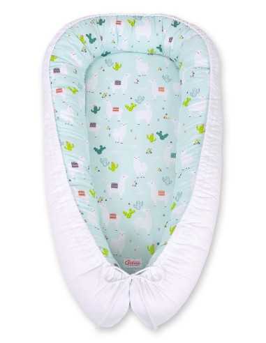 Baby nest double-sided Premium Cocoon for infants BOBONO- lama mint