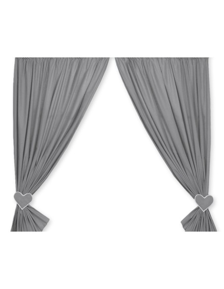 Curtains for baby room- Hanging Hearts anthracite