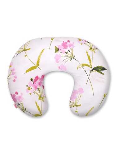 Feeding pillow - flowers pink