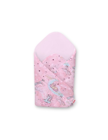 Baby nest with stiffening - unicorn pink/pink