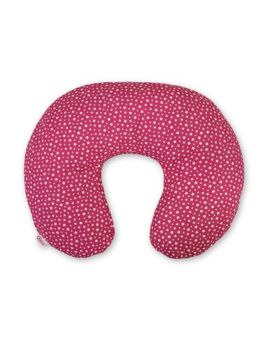 Feeding pillow - wine red stars