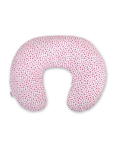 Feeding pillow - white-wine red stars