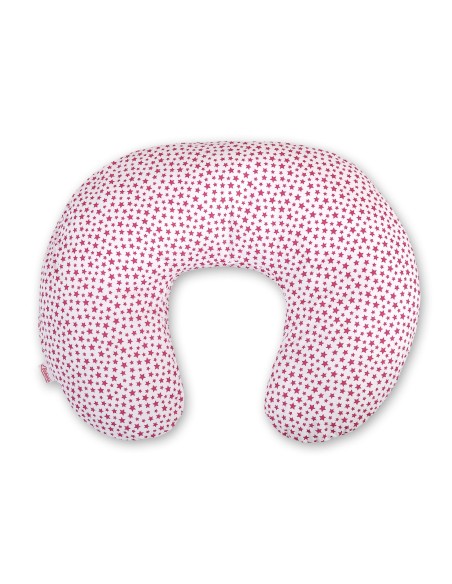 Feeding pillow - white-wine red stars