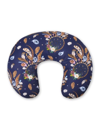 Feeding pillow - dream catchers dark blue