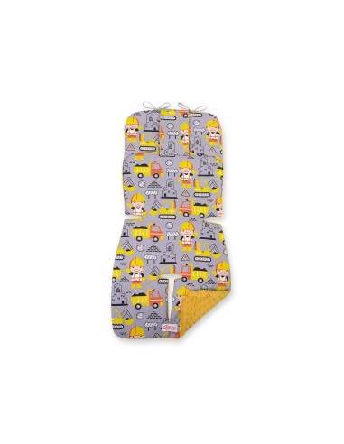 Double-sided cart insert BOBONO - yellow excavators/honey yellow