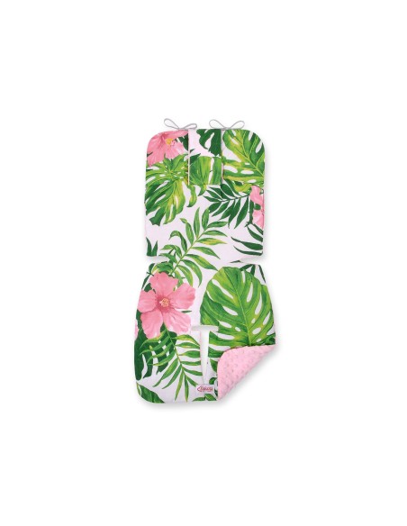 Double-sided cart insert BOBONO - tropical flowers/pink