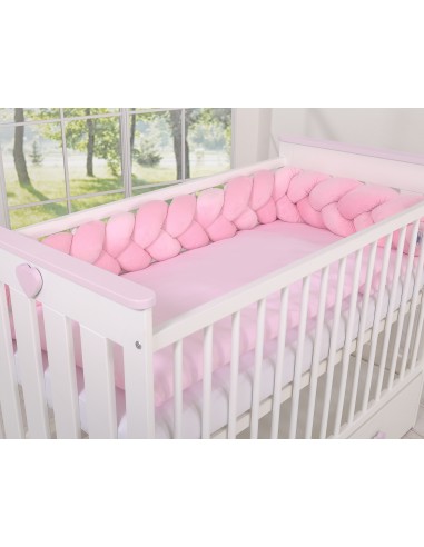 Knot bumper minky 180cm - pink