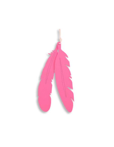 Decorative felt feathers 2pcs - pink