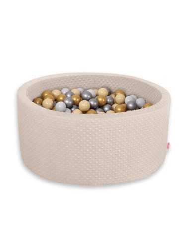 Ball-pit minky H-40 cm with balls 200pcs- beige