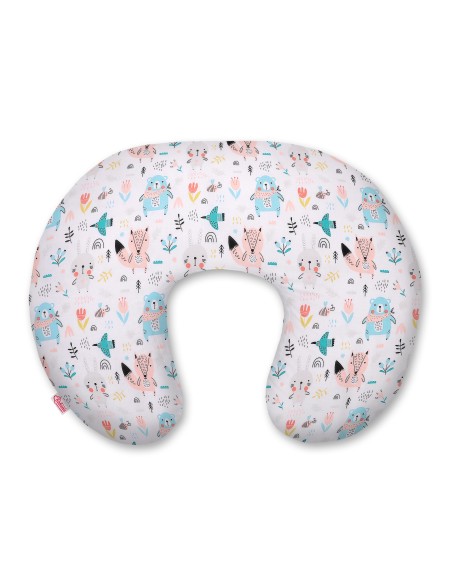 Feeding pillow - blue teddy bears