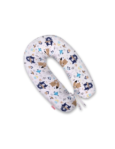 Multifunctional pregnancy pillow Longer - navy blue bears