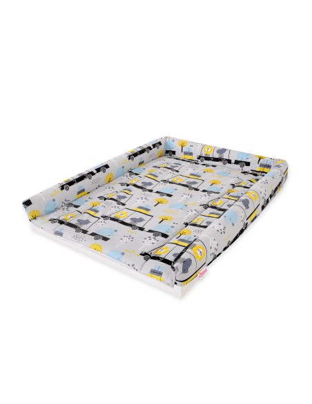 Changing mat for changing table - animals in cars gray