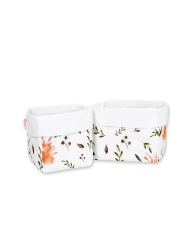 Set of 2 storage baskets - white squirrel