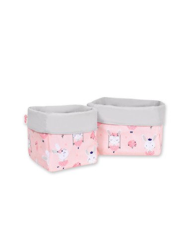 Set of 2 storage baskets - ballerinas pink/powder pink