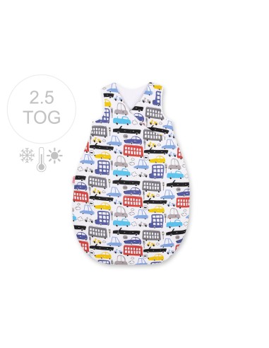 Sleeping bag 75 cm all-season with warming- colorful cars