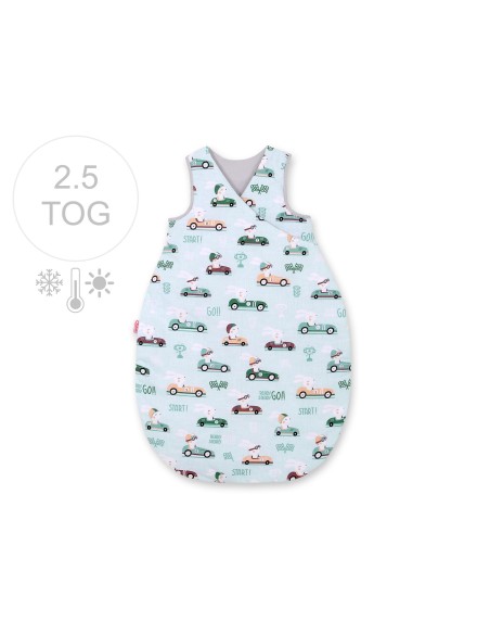 Sleeping bag 75 cm all-season with warming- mint rabbits