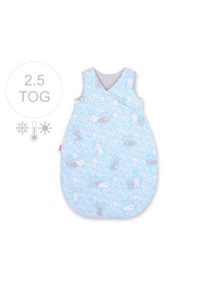 Sleeping bag 75 cm all-season with warming- blue rabbits