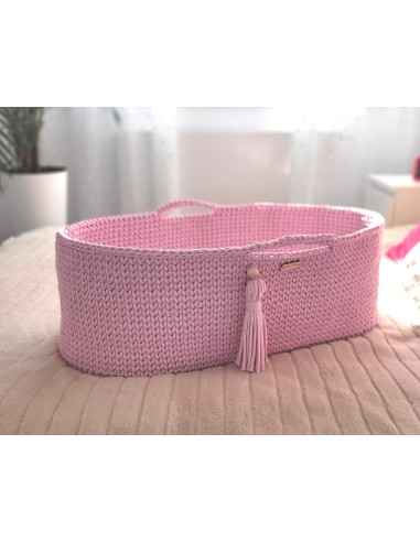 Moses basket BOHO Handmade - pink