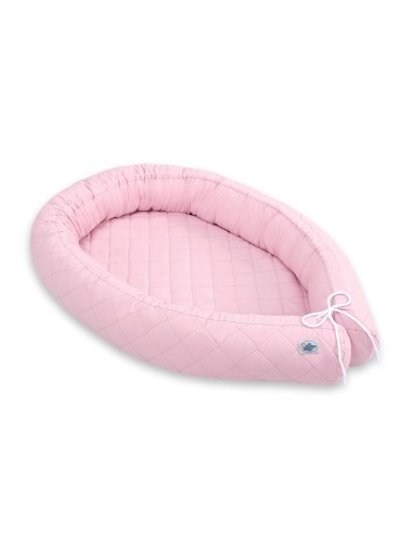 2-in-1- Baby nest quilted - snake pillow bumper - pink