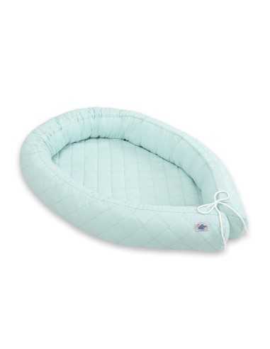 2-in-1 - Baby nest quilted - snake pillow bumper - mint