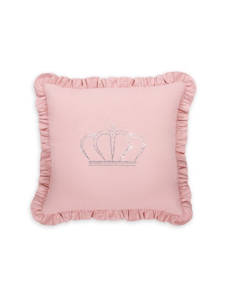 Decorative pillow with application - pastel pink