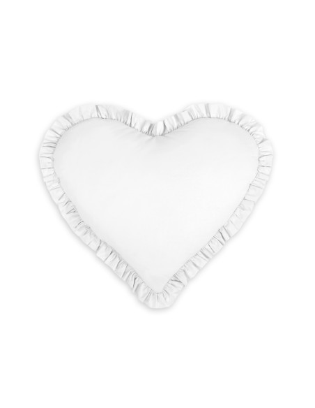 Decorative heart pillow - white