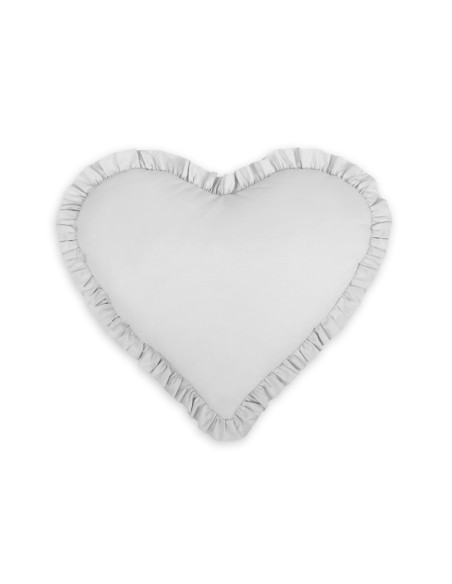 Decorative heart pillow - gray