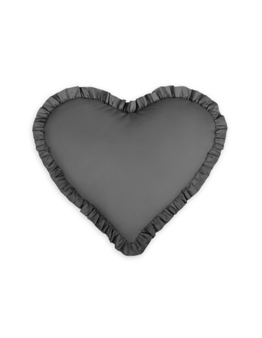 Decorative heart pillow - anthracite