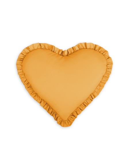 Decorative heart pillow - honey yellow