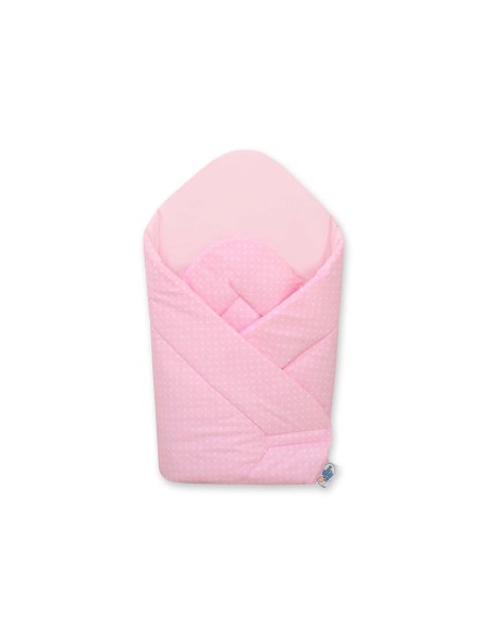 Baby nest with stiffening- Bear with bow pink