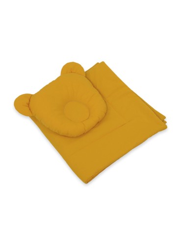 Blanket with pillow - 2pcs set - honey yellow