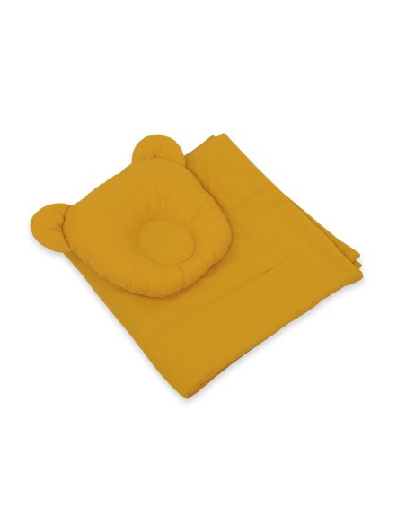 Blanket with pillow - 2pcs set - honey yellow