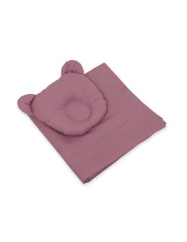 Blanket with pillow - 2pcs set - pastel violet