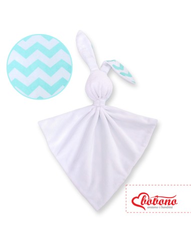 Cuddly rabbit double-sided- Chevron mint