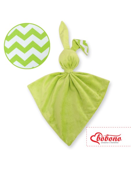 Cuddly rabbit double-sided- Chevron green