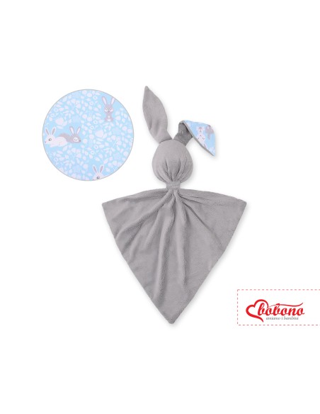 Cuddly rabbit double-sided - blue rabbits