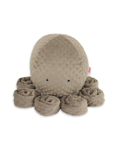 Cuddly octopus big - brown - polka dot minky