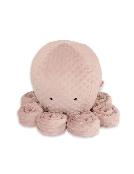 Cuddly octopus big - pastel pink - polka dot minky