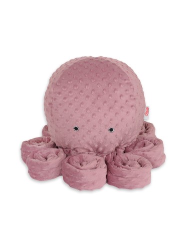 Cuddly octopus big - pastel violet - polka dot minky