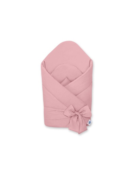 Baby nest with stiffening with bow - pastel pink