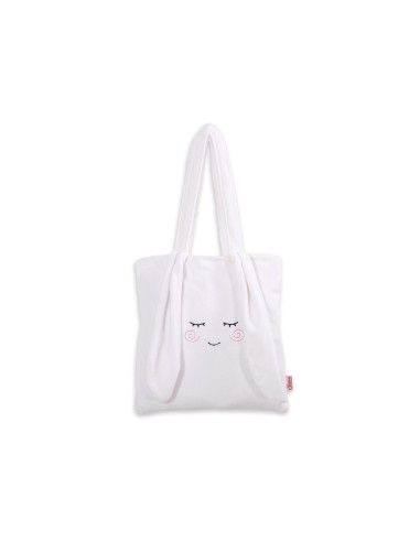 Children's shoulder bag with bunny ears - white