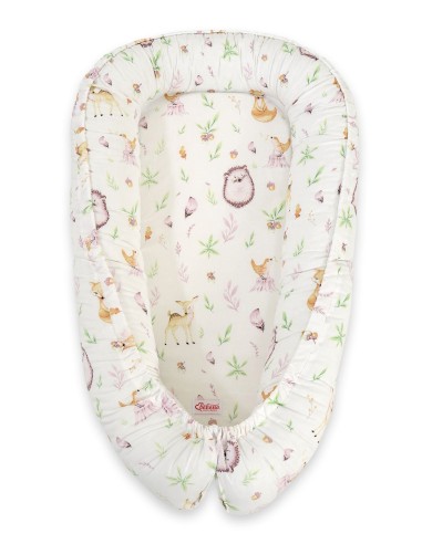 Baby nest double-sided Premium Cocoon for infants BOBONO- forest softness