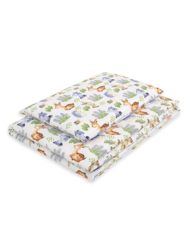 Baby cotton bedding set 2-pcs 120x90 cm- Forest Adventure