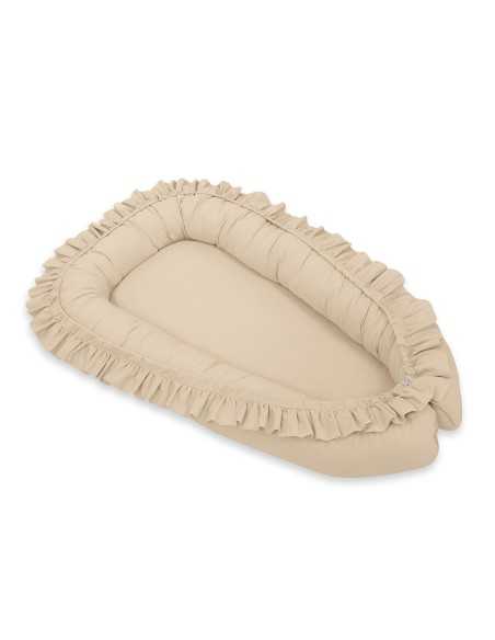 Baby nest Premium Cocoon for infants with a ruffle MY SWEET BABY- beige