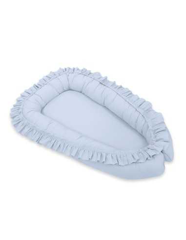 Baby nest Premium Cocoon for infants with a ruffle MY SWEET BABY- blue