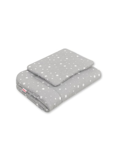 Bedding set 2-pcs 75x100cm NEWBORN - mini stars white