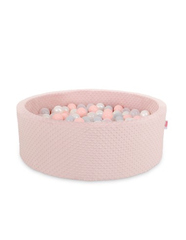 Ball-pit minky H-30 cm with balls 200pcs- blush