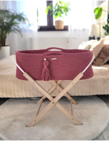 Moses basket BOHO Handmade with stand - blossom