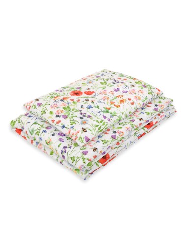 Baby cotton bedding set 2-pcs 135x100 cm- meadow